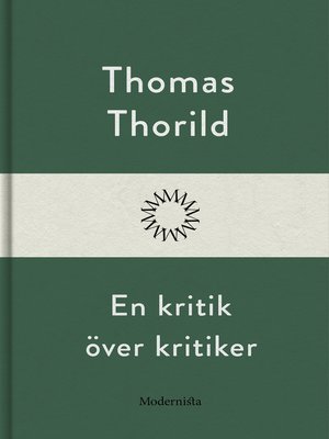 cover image of En kritik över kritiker